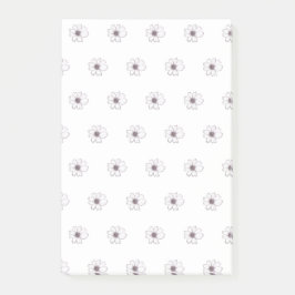 花の模様のポストイット注記 ポストイット