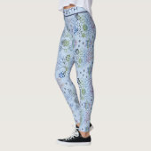 花の模様の大花の名パーソナライズされた前 レギンス (左)