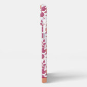 花の模様の大花の名パーソナライズされた前 iPhoneケース (左側面)