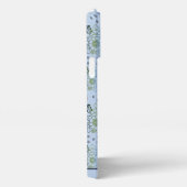 花の模様の大花の名パーソナライズされた前 iPhoneケース (右側面)