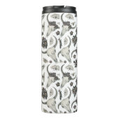 花の模様を持つゴシック動物スカル タンブラー (裏面)