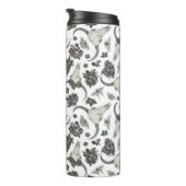 花の模様を持つゴシック動物スカル タンブラー (回転右)