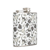 花の模様を持つゴシック動物スカル フラスク (右)