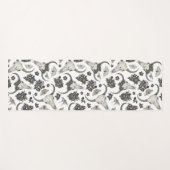 花の模様を持つゴシック動物スカル ヨガマット (正面(横))