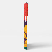 花の模様カラフル iPhoneケース (右側面)