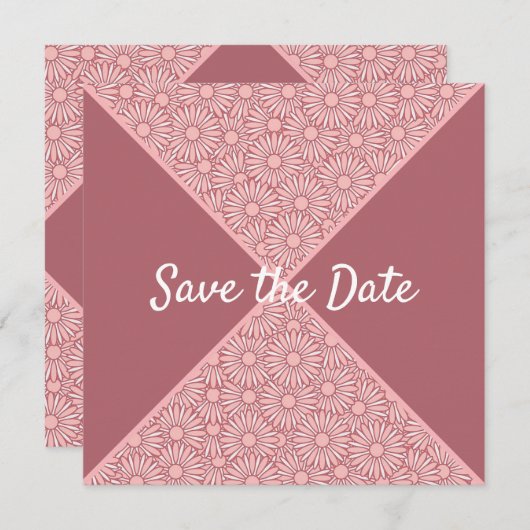 花の模様日付を保存 セーブザデート (正面/裏面)