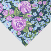 花の模様花のフル開花ブルーパープル 薄葉紙 (詳細)