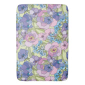 花の模様葉花忘れバラ-me-not バスマット (正面縦)