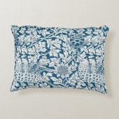花の模様離れ花鳥の青 アクセントクッション (裏面)