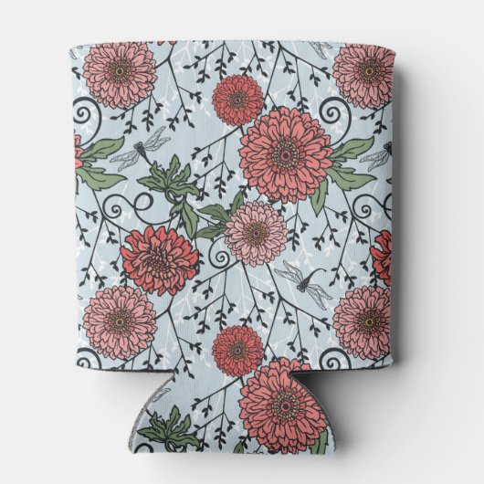 花の模様3 缶クーラー (裏面)