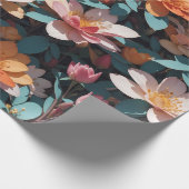 花の模様5 |折り返し紙 ラッピングペーパー (角)