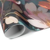 花の模様5 |折り返し紙 ラッピングペーパー (ロールコーナー)