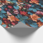 花の模様6 |折り返し紙 ラッピングペーパー (角)
