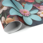 花の模様6 |折り返し紙 ラッピングペーパー (ロールコーナー)