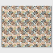 花の模様7 ラッピングペーパー (フラット)