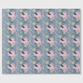 花の模様8 ラッピングペーパー (フラット)