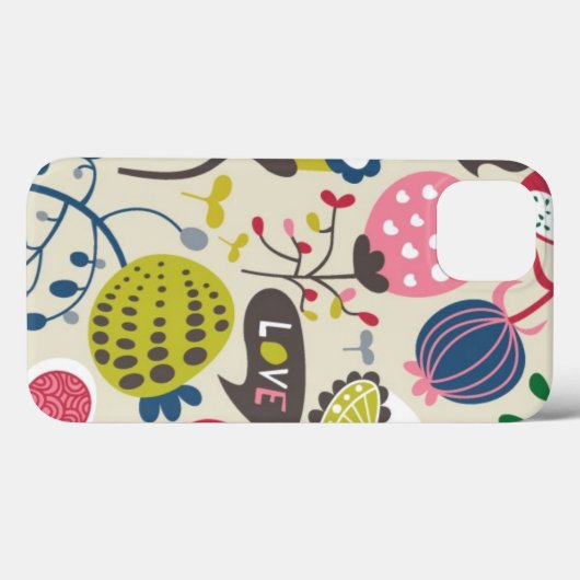 花の模様8 Case-Mate iPhoneケース (裏面 (横))