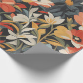 花の模様9 |折り返し紙 ラッピングペーパー (角)