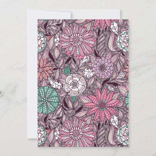 花の模様 シーズンカード (正面)