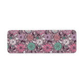 花の模様 ラベル (正面)