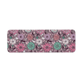 花の模様 ラベル