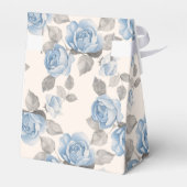 花の模様。ヴィンテージ青バラ フェイバーボックス (裏面サイド)