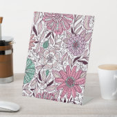 花の模様 台座サイン (インサイチュ)