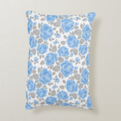 花の模様。水彩バラ/2 アクセントクッション (裏面(縦))