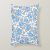 花の模様。水彩バラ/2 アクセントクッション (正面(垂直))