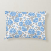 花の模様。水彩バラ/2 アクセントクッション (裏面)