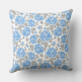 花の模様。水彩バラ/2 クッション (裏面)