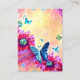 花の模様，熱帯の花，小さなダイヤモンド，ティ 名刺