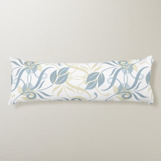 花の模様(石板青) ボディピロー (正面)