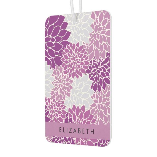 花の模様,紫のダリア,あなたの名前 カーエアーフレッシュナー (左)