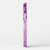 花の模様，紫のダリア，あなたの名前 Case-Mate iPhoneケース (裏面 / 右)