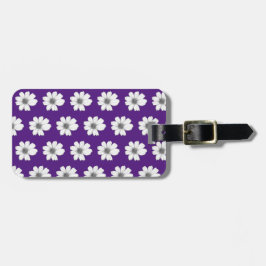 花の模様（紫） ラゲッジタグ