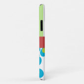 花の模様，緑のストライプ花，あなたの名前 Case-Mate iPhoneケース (裏面/右)