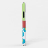 花の模様，緑のストライプ花，あなたの名前 Case-Mate iPhoneケース (裏面/右)