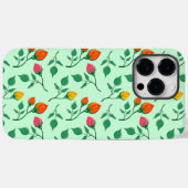 花の模様(色付きのバラの花) Case-Mate iPhoneケース (裏面 (横))