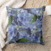 花の模様（青） クッション (ブランケット)