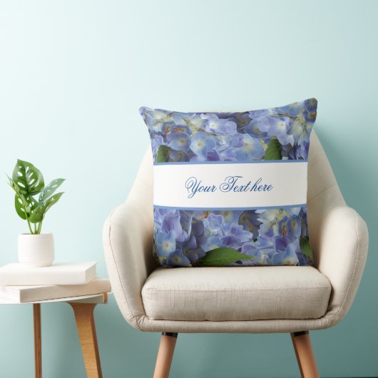 花の模様（青） クッション (椅子)