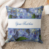 花の模様(青) クッション (ブランケット)