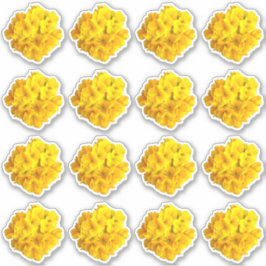 花の模様(黄色) シール