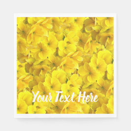 花の模様(黄色) スタンダードランチョンナプキン
