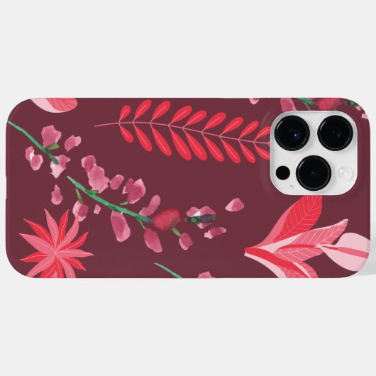 花の模様。 Case-Mate iPhoneケース (裏面 (横))