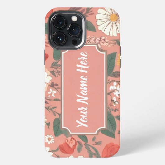 花の模様 iPhoneケース (裏面)