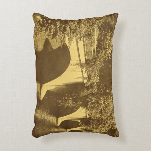 花の橋のヴィンテージ アクセントクッション (正面(垂直))