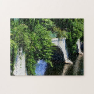 花の橋の印象派絵画写真 ジグソーパズル