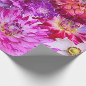 花の橋 - 大判、ピンクの花々 ラッピングペーパー (角)