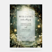 花の歓迎の魔法の森結婚の道 アクリルサイン (正面)